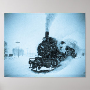 Poster Train à neige