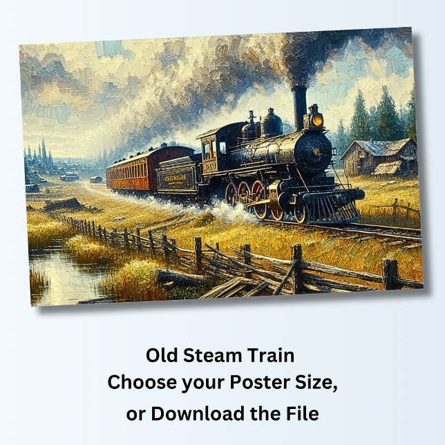 Poster Train à vapeur (Créateur téléchargé)