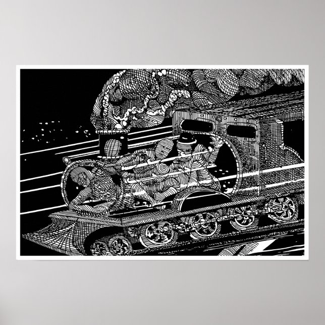 POSTER TRAIN À VAPEUR (Devant)