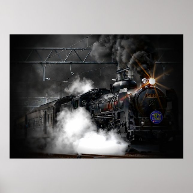 Poster train à vapeur (Devant)