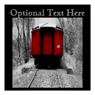 Poster Train à vapeur rouge