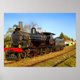 Poster Train à vapeur vintage