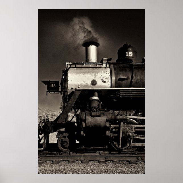 Poster train à vapeur vintage (Devant)