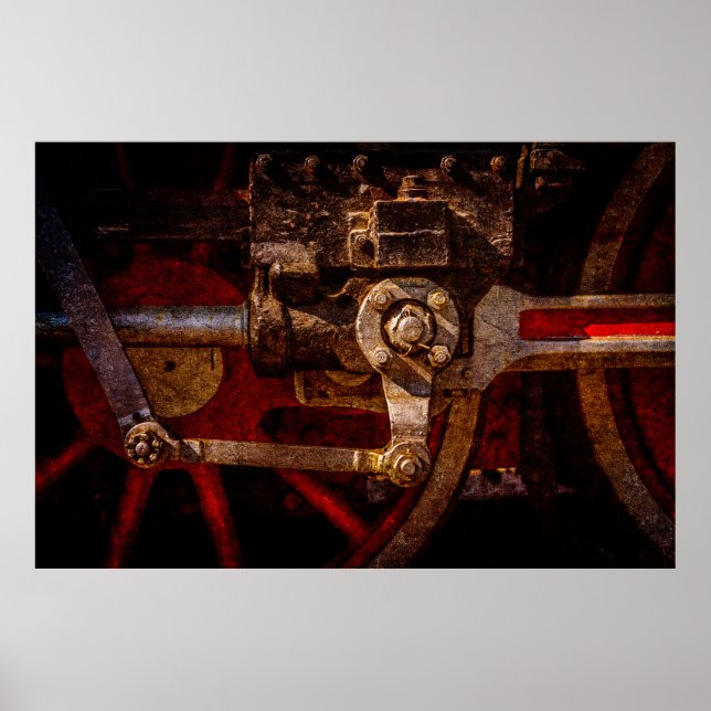 Poster train à vapeur vintage (Devant)