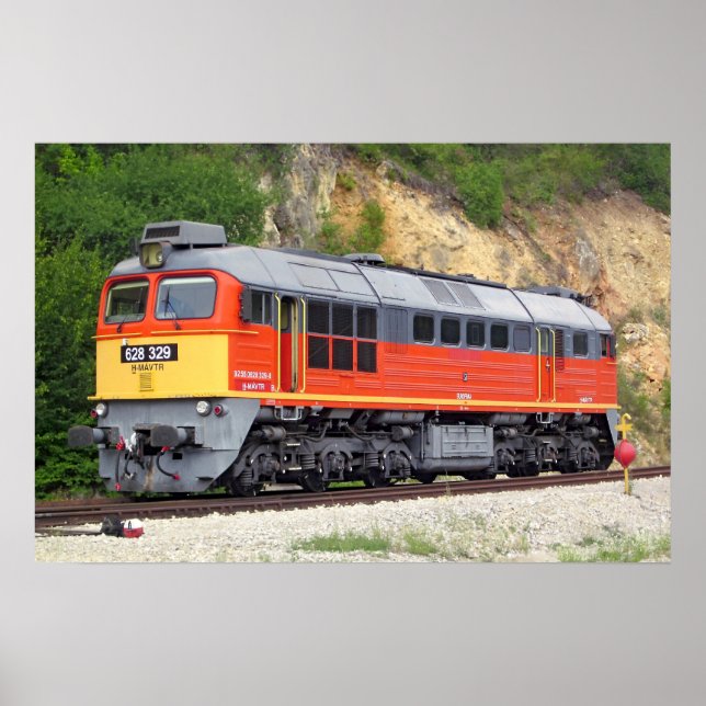 Poster Train automobile hongrois M62 diesel (Devant)