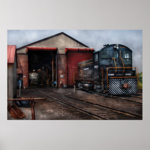 Poster Train - Centre de réparation de Strasburg