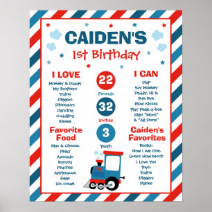 Poster Train Chugga Chugga 1er Anniversaire de la fête