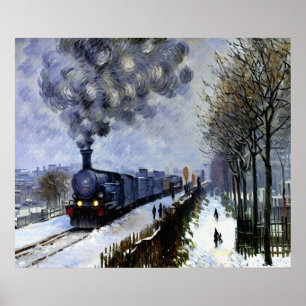 Poster Train dans la neige