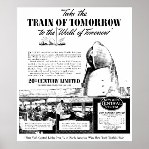 Poster Train De Demain - New York Central Railroad