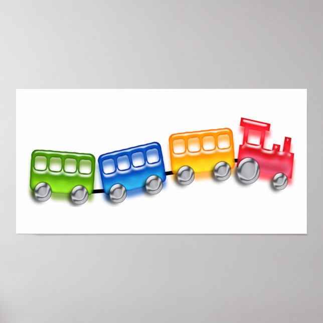 Poster Train de jouets (Devant)