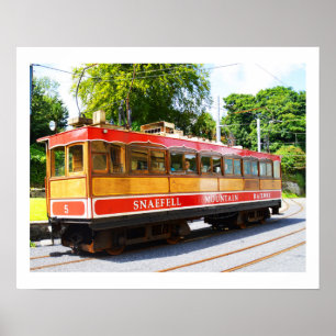 Poster Train de montagne Snaefell