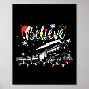 Poster Train de Noël Christmas Believe Polar Express Xm