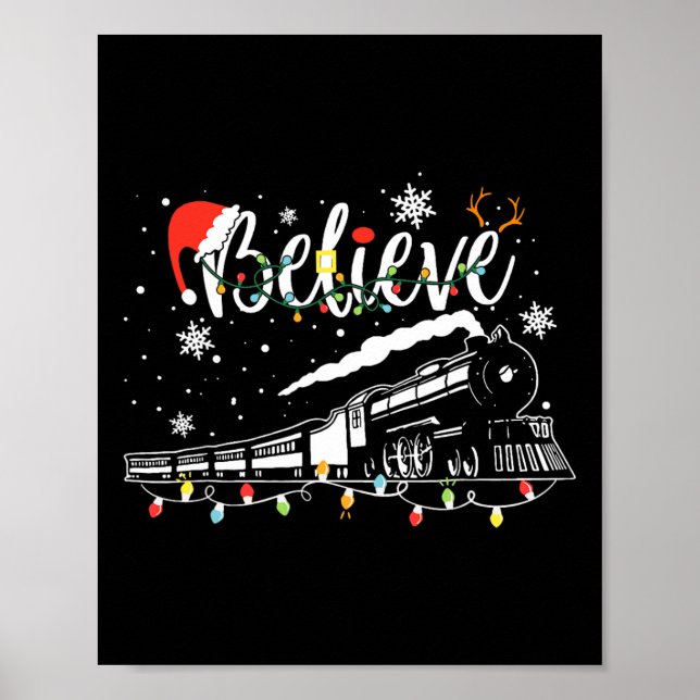 Poster Train de Noël Croire Express polaire Xm (Devant)