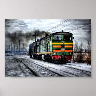 Poster Train diesel russe