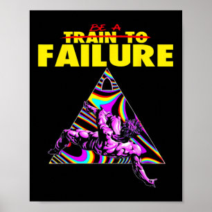 Poster Train Drôle À Échec Pesage Bodybuilding