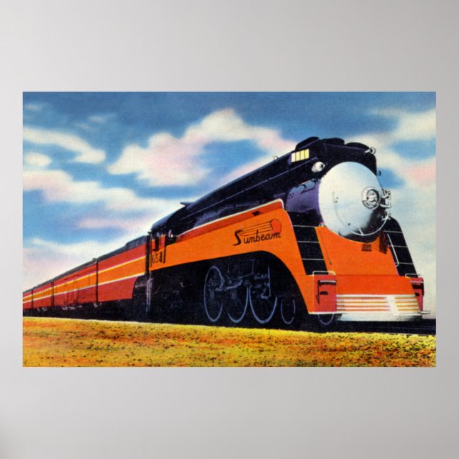 Poster Train du Pacifique Sud rationalisé "Sunbeam" (Devant)