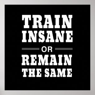 Poster Train fou ou rester pareil