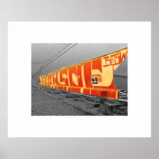 Poster Train Graffiti