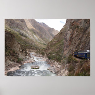 Poster Train Inca vers l'affiche Machu Picchu