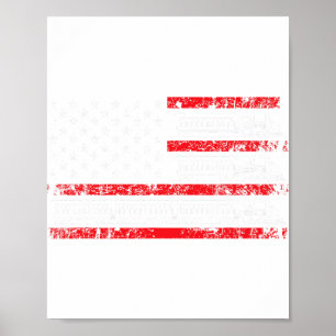 Poster Train Modèle Locomotive Drapeau Patriotique Usa Mo