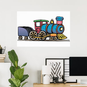 Poster Train Pulling Coal