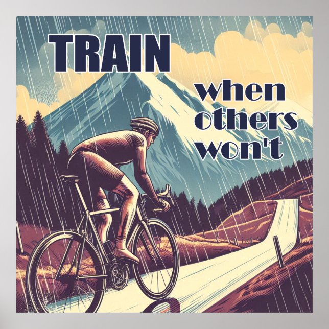 Poster Train quand d'autres ne feront pas de vélo (Devant)