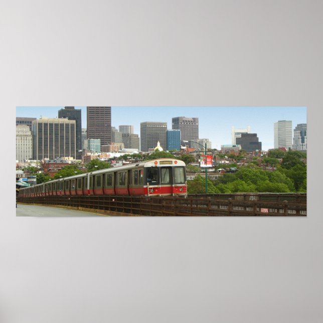 Poster Train quittant Boston (Devant)
