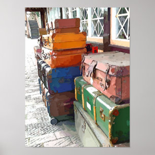 POSTER TRAIN STATIONS