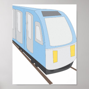 Poster Train sur rail