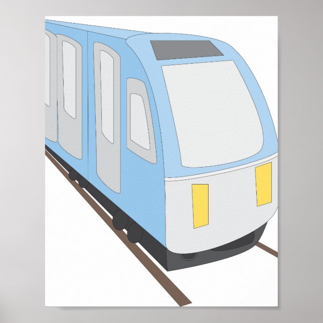 Poster Train sur rail (Devant)