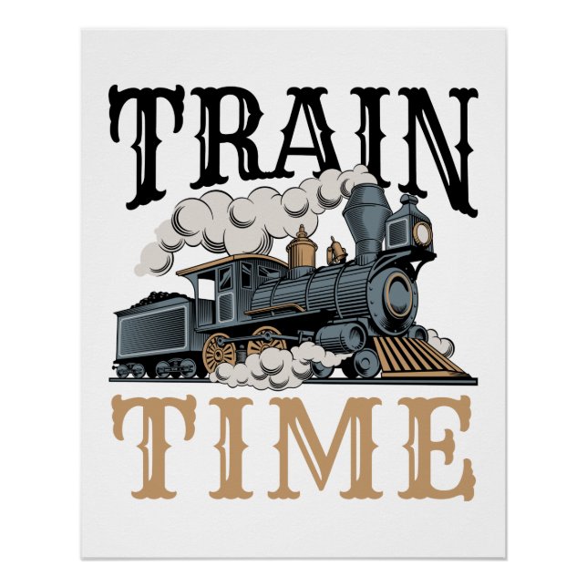 Poster Train Time Model Railroad Railway Hobbyist (Devant)