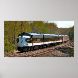 Poster Train voyageurs classique