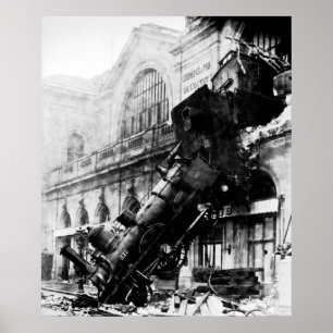 Poster Train Wreck à Montparnasse, le 22 octobre 1895