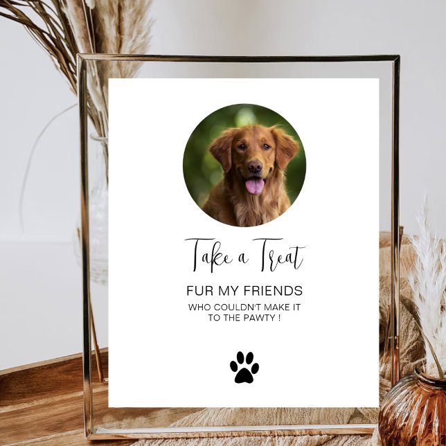 Poster Traite de chien Mariage Faveur Biscuit Bar Traite  (Créateur téléchargé)
