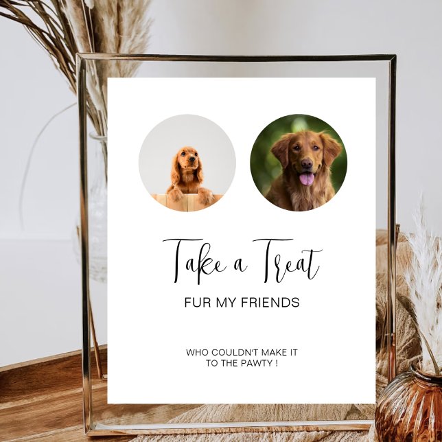Poster Traite de chien moderne Mariage simple animal de c (Créateur téléchargé)