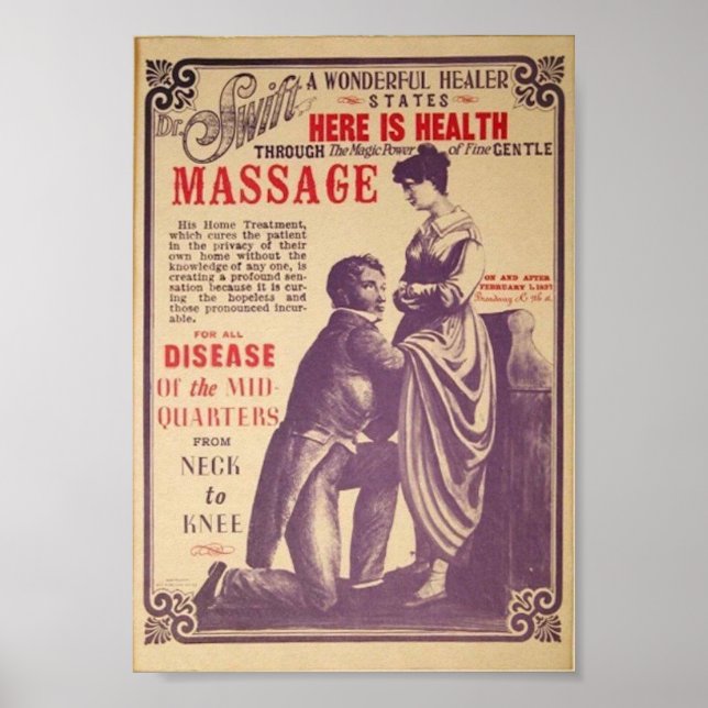 Poster Traitement victorien hystérie féminine illustratio (Devant)