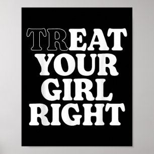 Poster Traitez Mangez Votre Fille Droit Drôle Citation Sa