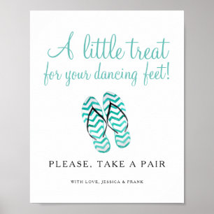Poster Traitez Pour Vos Pieds De Danse Flip Flops Mariage