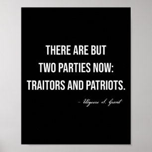 Poster Traitres Et Patriotes Républicain Conservateur Tru