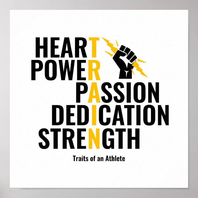 Poster Traits d'un athlète (Devant)