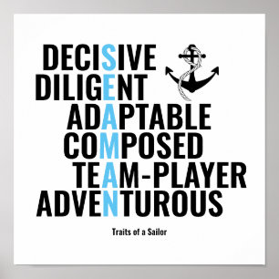 Poster Traits d'un marin