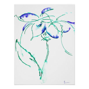 Poster Traits pluvieux