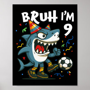 Poster Tralalero Tralala Italian Brainrot Football 9e Ann