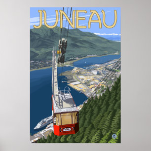 Poster Tram over Juneau, Alaska