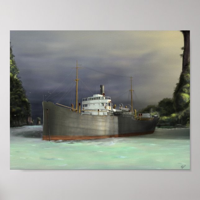 Poster Tramp Steamer Art Nautique (Devant)