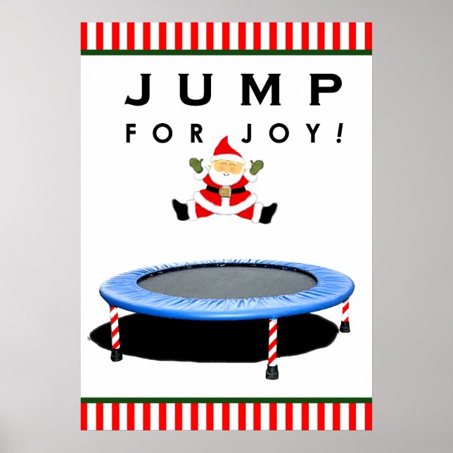 Poster Trampoline Saut du Père Noël (Devant)