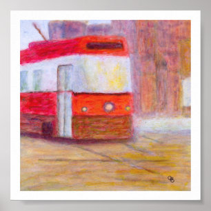 Poster Tramway, affiche/copie sur le papier ou toile