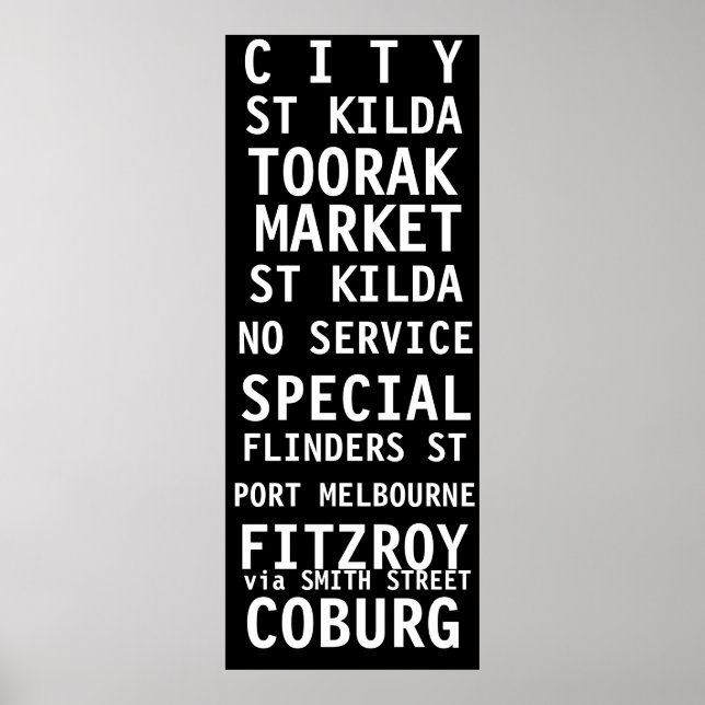 POSTER TRAMWAY MELBOURNE VINTAGE (Devant)