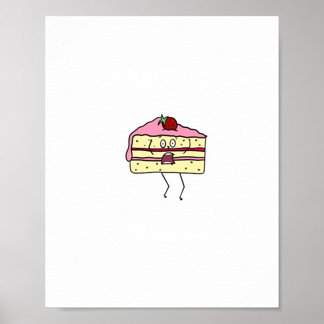 Poster Tranche de gâteau, thème gâteau (Devant)