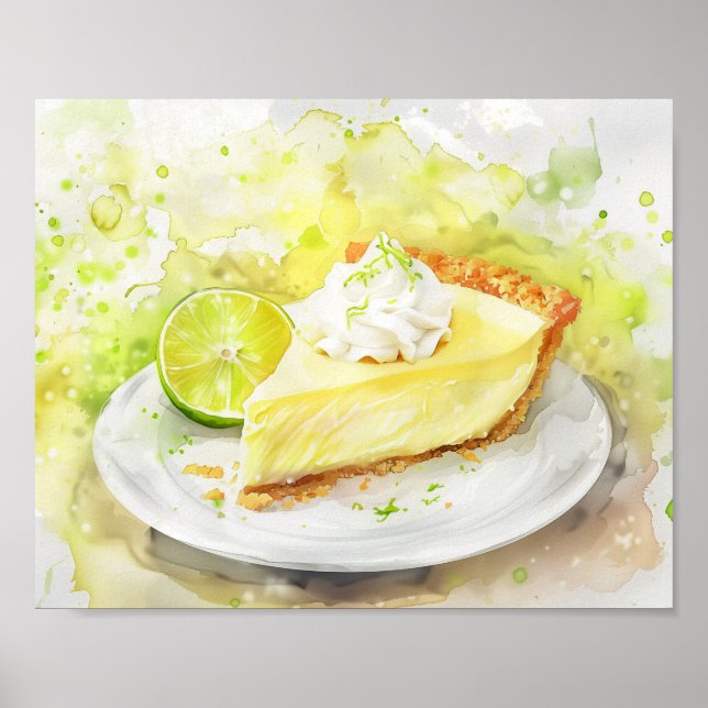Poster Tranche de la tarte à citron (Devant)